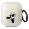 Karl Lagerfeld KLA2HNKCTGT Airpods 1/2 cover transparent Gliter Karl&amp;amp;Choupette