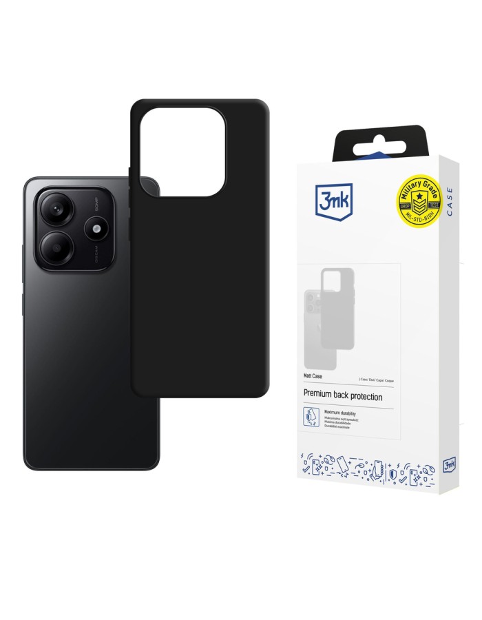 3mk Matt Case for Infinix Smart 8 - Matte Black