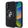 Karl Lagerfeld Silicone Karl&amp;amp;Choupette Heads Ring MagSafe Case for iPhone 16 Plus - Black