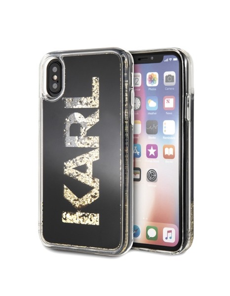 Karl Lagerfeld Karl Logo Glitter iPhone X/Xs Case - Black