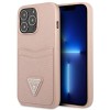 Guess GUHCP13LPSATPP iPhone 13 Pro / 13 6.1 "pink / pink hardcase SaffianoTriangle Logo Cardslot Guess GUHCP13LPSATPP iPhone 13 Pro / 13 6.1 "pink / pink hardcase SaffianoTriangle Logo Cardslot