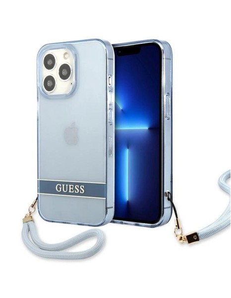 Guess GUHCP13LHTSGSB iPhone 13 Pro / 13 6,1 "blue / blue hardcase Translucent Stap