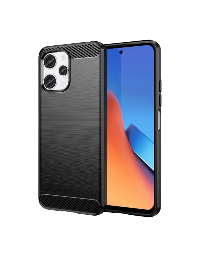 Flexible carbon pattern case for Xiaomi Redmi 12 Carbon Case - black Flexible carbon pattern case for Xiaomi Redmi 12 Carbon Case - black