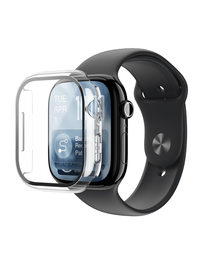 AmazingThing Radix Glass Screen Protector with Case for Apple Watch Series 11 42mm - Clear