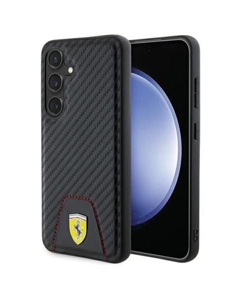 Ferrari Carbon Stitched Bottom case for Samsung Galaxy S24 - black Ferrari Carbon Stitched Bottom case for Samsung Galaxy S24 - black
