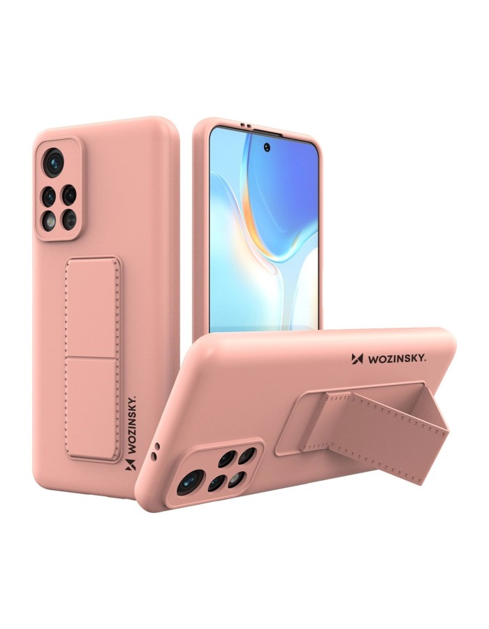 Wozinsky Kickstand Case silicone case with stand Xiaomi Poco M4 Pro 5G pink Wozinsky Kickstand Case silicone case with stand Xiaomi Poco M4 Pro 5G pink