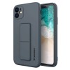 Wozinsky Kickstand Case silicone case with stand iPhone 11 Pro navy blue