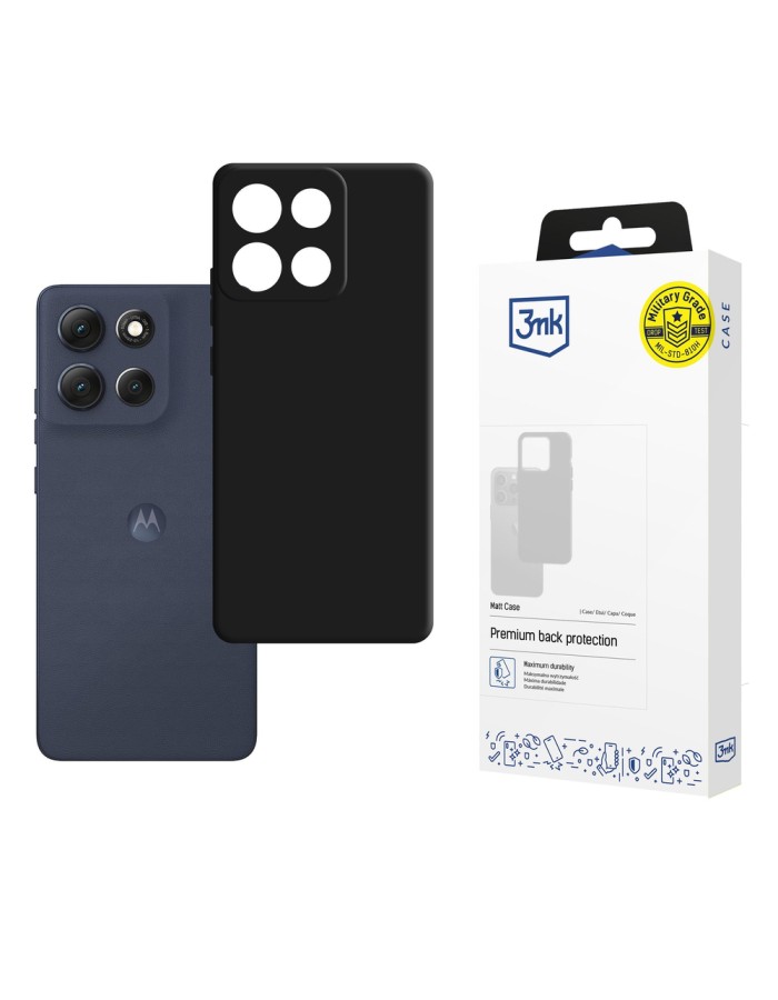 3mk Matt Case for Motorola Moto G86 - Black