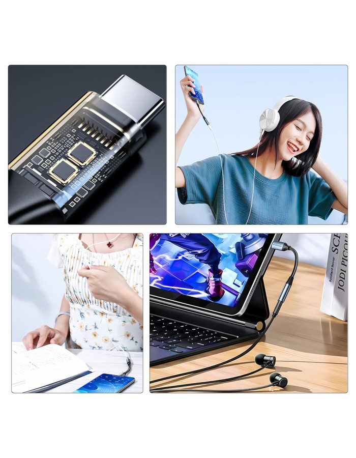 Wozinsky WACM-01 USB-C Adapter - 3.5mm Mini Jack - Black