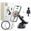 Tech-Protect MM15W MagSafe Car Holder with 15W Inductive Charger for Air Vent and Dashboard - Black Tech-Protect MM15W MagSafe Car Holder with 15W Inductive Charger for Air Vent and Dashboard - Black