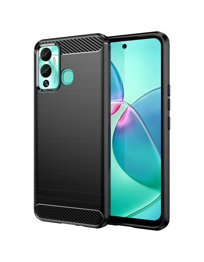Carbon Case case for Infinix Hot 12 Play NFC / Hot 12 Play flexible silicone carbon cover black Carbon Case case for Infinix Hot 12 Play NFC / Hot 12 Play flexible silicone carbon cover black