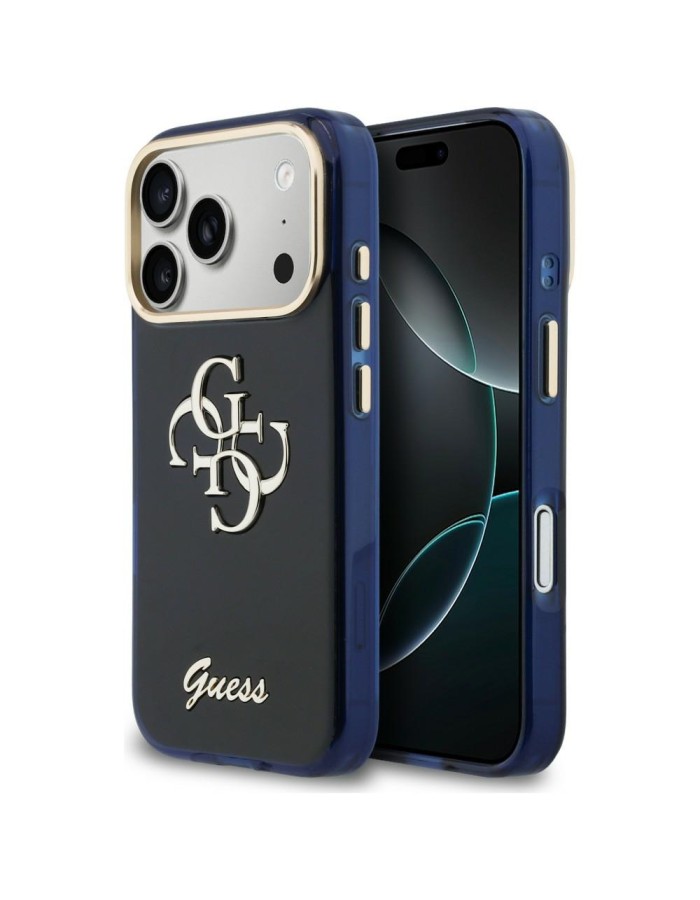 Guess IML 4G Script Metal case for iPhone 17 Pro Max - blue Guess IML 4G Script Metal case for iPhone 17 Pro Max - blue
