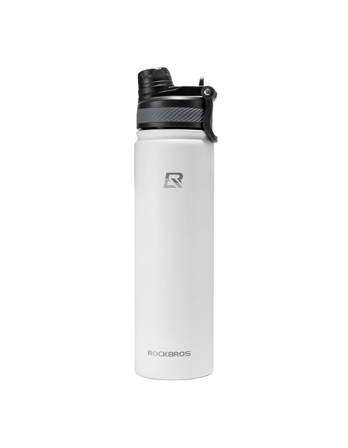 Rockbros 35210029006 thermal bicycle bottle for drinks 650 ml - white