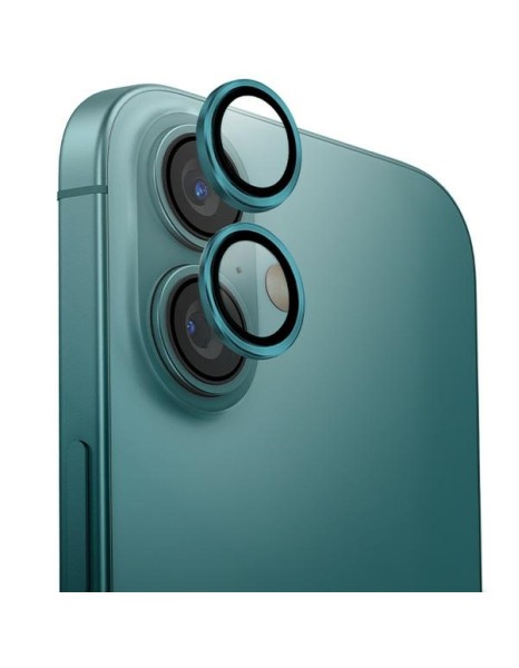 Uniq Optix Aluminum Camera Lens Protector with Applicator for iPhone 16 / iPhone 16 Plus - Green Uniq Optix Aluminum Camera Lens Protector with Applicator for iPhone 16 / iPhone 16 Plus - Green