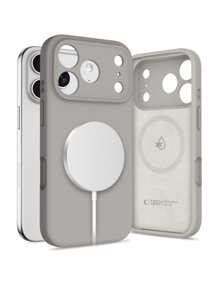 Tech-Protect Silicone MagSafe Case for iPhone 17 Pro - Gray