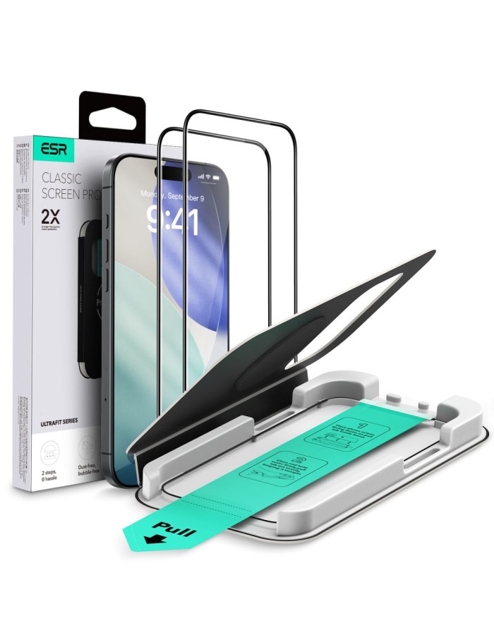 ESR UltraFit Tempered Glass 2-pack for iPhone 17 Pro Max - transparent ESR UltraFit Tempered Glass 2-pack for iPhone 17 Pro Max - transparent