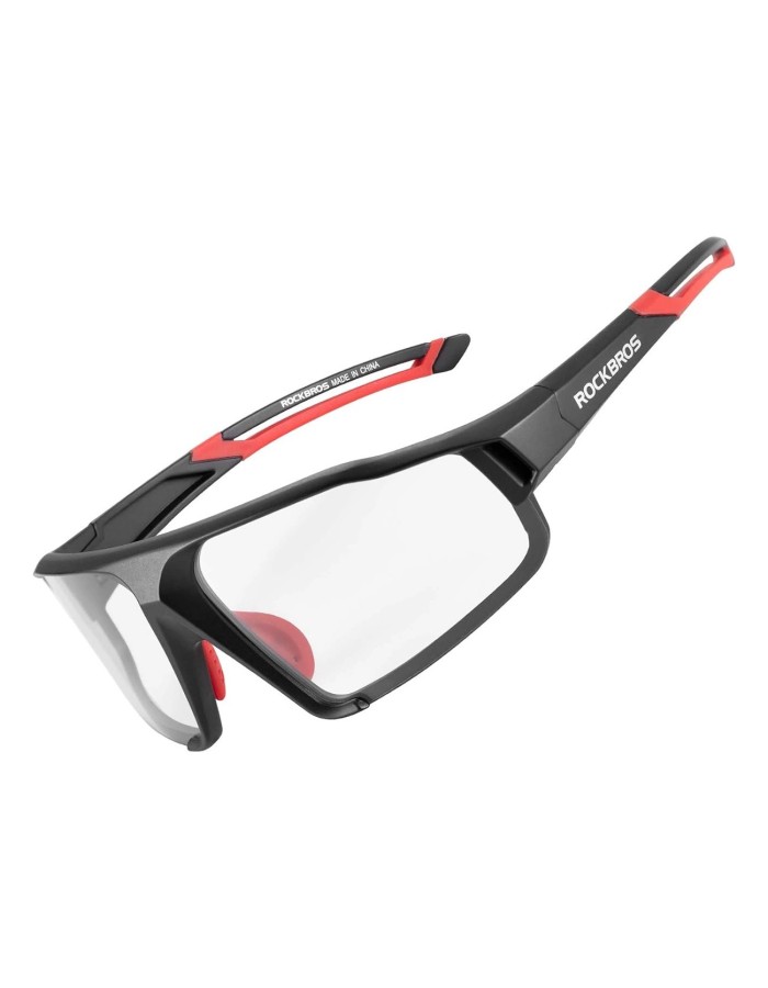 Rockbros SP216BK photochromic UV400 cycling glasses - black and red