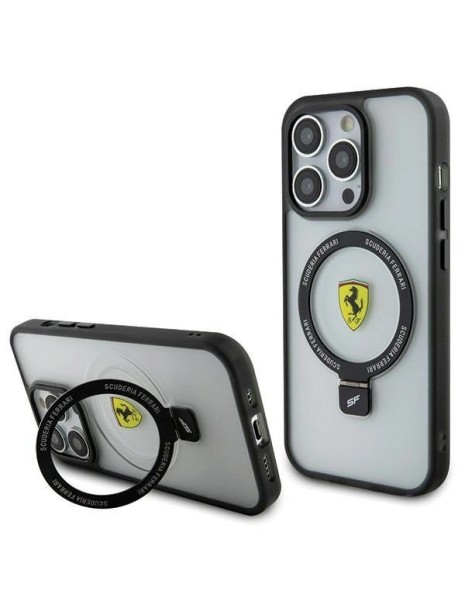 Ferrari FEHMP15LUSCAH iPhone 15 Pro 6.1" transparent hardcase Ring Stand 2023 Collection MagSafe