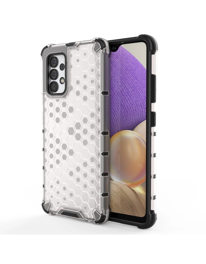 Honeycomb case armored cover with a gel frame for Samsung Galaxy A13 5G transparent