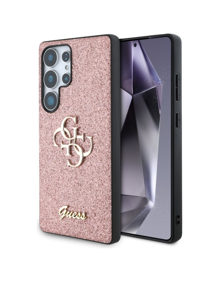 Guess Fixed Glitter Big 4G Metal Logo Case for Samsung Galaxy S25 Ultra Pink Guess Fixed Glitter Big 4G Metal Logo Case for Samsung Galaxy S25 Ultra Pink