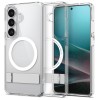 Spigen Ultra Hybrid S Mag MagSafe Case for Samsung Galaxy S26 - Clear and White