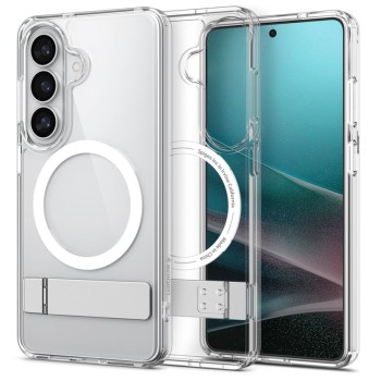 Spigen Ultra Hybrid S Mag MagSafe Case for Samsung Galaxy S26 - Clear and White