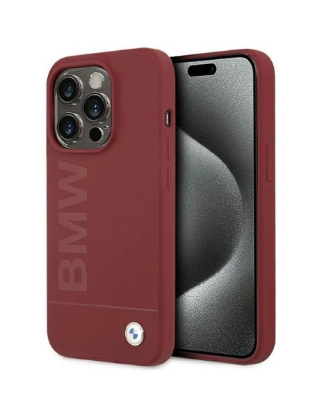 BMW Silicone Big Logo MagSafe case for iPhone 15 Pro - red BMW Silicone Big Logo MagSafe case for iPhone 15 Pro - red