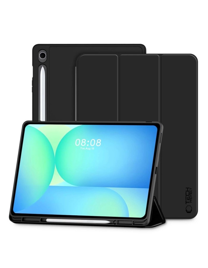 TechProtect SmartCase Pen case for Samsung Galaxy Tab S10 FE+ 13.1 X620 / X626B - black