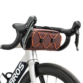 Rockbros 30110054003 Handlebar Bicycle Bag 2.2L - Brown Rockbros 30110054003 Handlebar Bicycle Bag 2.2L - Brown