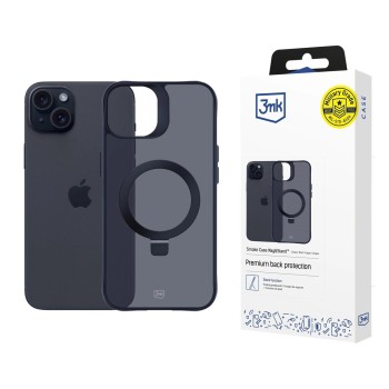 3mk Smoke Case Mag&amp;amp;Stand for Apple iPhone 15 plus - black