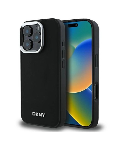DKNY Plain Silver Logo MagSafe iPhone 16 Pro Max Case - Black DKNY Plain Silver Logo MagSafe iPhone 16 Pro Max Case - Black