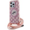 Karl Lagerfeld IML Crossbody Monogram Karl &amp;amp; Choupette Head MagSafe case for iPhone 15 Pro - pink