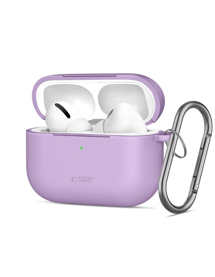 Tech-Protect Silicone Hook Case for AirPods Pro - Purple Tech-Protect Silicone Hook Case for AirPods Pro - Purple
