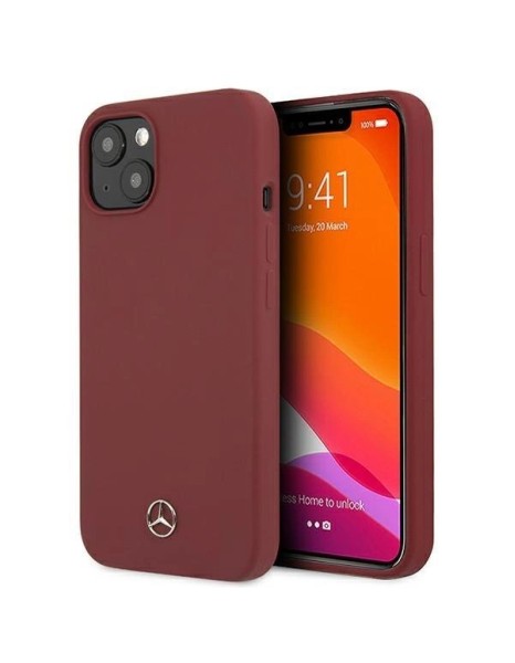 Mercedes Silicone Line iPhone 13 Case - Red Mercedes Silicone Line iPhone 13 Case - Red
