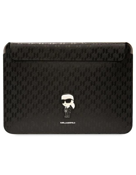 Karl Lagerfeld Saffiano Monogram Ikonik case for a 14" laptop - black