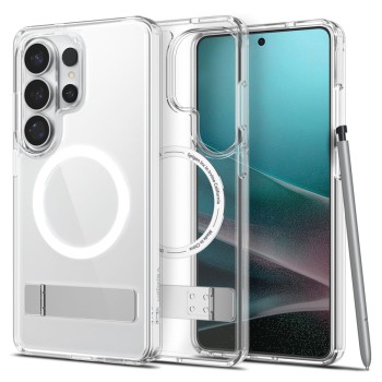 Spigen Ultra Hybrid S Mag MagSafe Case for Samsung Galaxy S26 Ultra - Clear and White