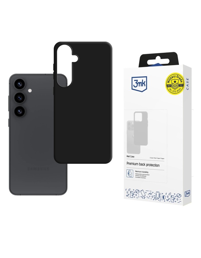 3mk Matt Case for Samsung Galaxy S25 - Black