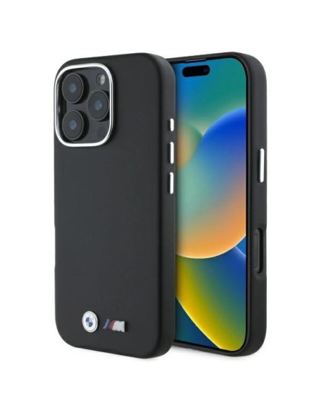 BMW M Smooth Full Wrapped Metal MagSafe Case for iPhone 16 Pro Max - Black
