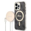 Set Guess GUBPP13LH4EACSK Case+ Charger iPhone 13 Pro black/black hard case 4G Print MagSafe Set Guess GUBPP13LH4EACSK Case+ Charger iPhone 13 Pro black/black hard case 4G Print MagSafe