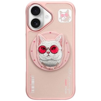 Nimmy Glasses Cool Cat MagSafe Case for iPhone 16 - Pink