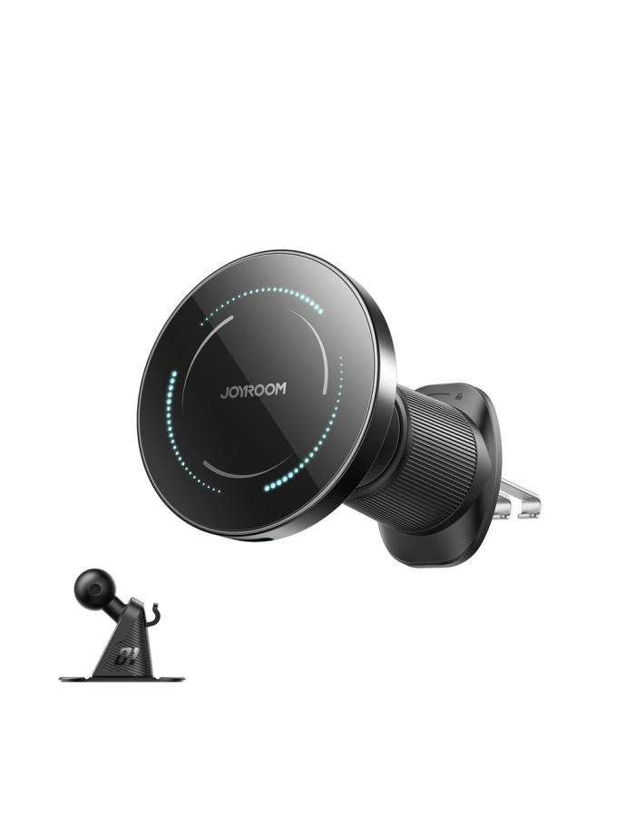 Joyroom JR-ZS502 MagSafe Compatible Car Holder with Wireless Charger for Air Vent/Dashboard - Black