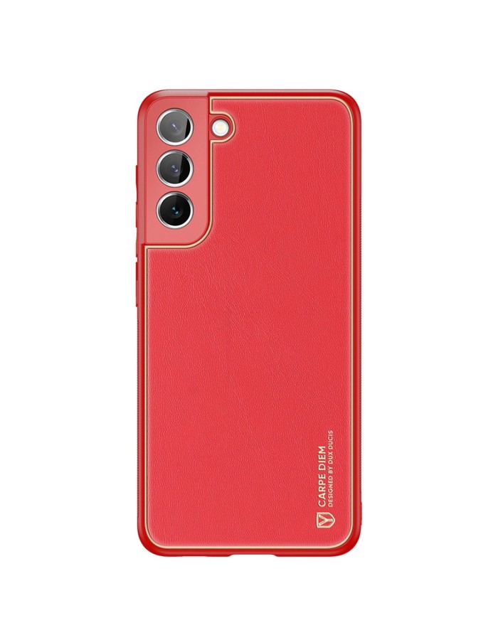 Dux Ducis Yolo elegant cover made of ecological leather for Samsung Galaxy S22 + (S22 Plus) red