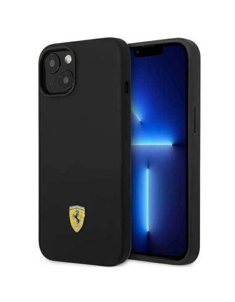 Ferrari FEHCP14SSIBBK iPhone 14 6.1" black/black hardcase Silicone Metal Logo Ferrari FEHCP14SSIBBK iPhone 14 6.1" black/black hardcase Silicone Metal Logo