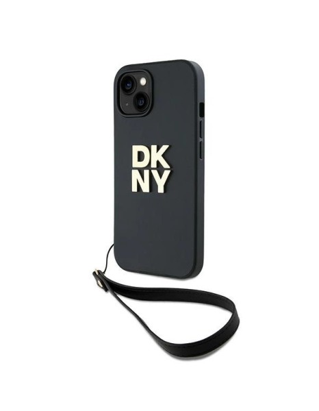 DKNY Wrist Strap Stock Logo case for iPhone 15 / 14 / 13 - black DKNY Wrist Strap Stock Logo case for iPhone 15 / 14 / 13 - black