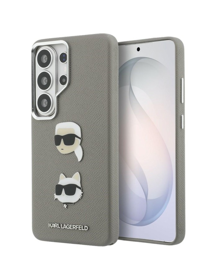 Karl Lagerfeld Saffiano Double Heads Metal case for Samsung Galaxy S26 Ultra - silver