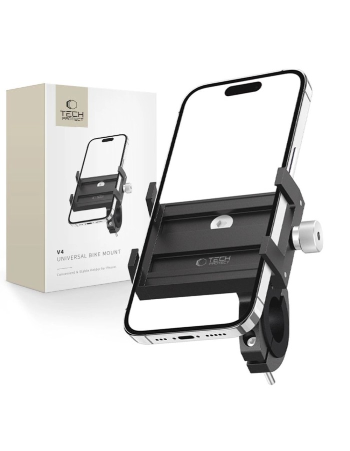Tech-Protect V4 Bike Handlebar Phone Holder - Black