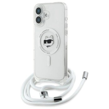Karl Lagerfeld IML Choupette Head &amp;amp; Cord Magsafe iPhone 16 Case - Clear