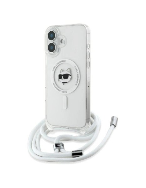 Karl Lagerfeld IML Choupette Head &amp;amp; Cord Magsafe iPhone 16 Case - Clear