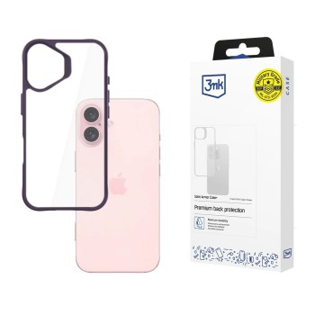 3mk Satin Armor Case+ Purple for Apple iPhone 16 - transparent
