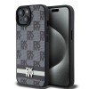 DKNY Leather Checkered Mono Pattern & Printed Stripes Case for iPhone 15 Plus / 14 Plus - Black DKNY Leather Checkered Mono Pattern & Printed Stripes Case for iPhone 15 Plus / 14 Plus - Black
